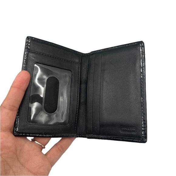 COACH y2k Signature Black Card Case Wallet - Picture 4 of 7